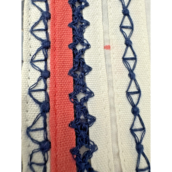 Tory Burch Tunic Blouse 6 Evil Eye Ivory Black Orange Embroidered Sequins Cotton - Picture 12 of 14